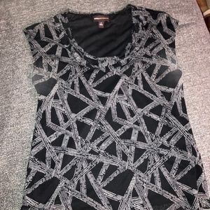 Black geometric blouse